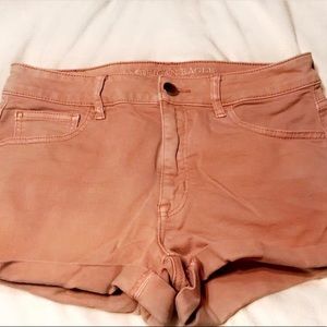 American pink jean shorts